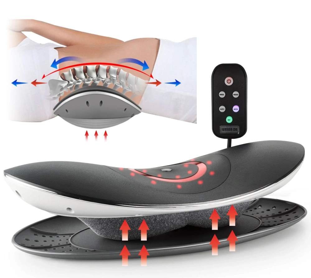 Masážny prístroj na bedrovú chrbticu