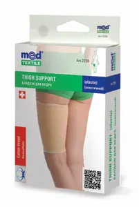 Bandáž stehna elastická bezšvová, béžová