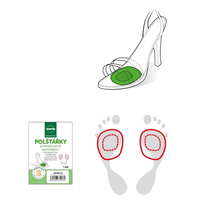 Vankúšiky protišmykové samolepiace