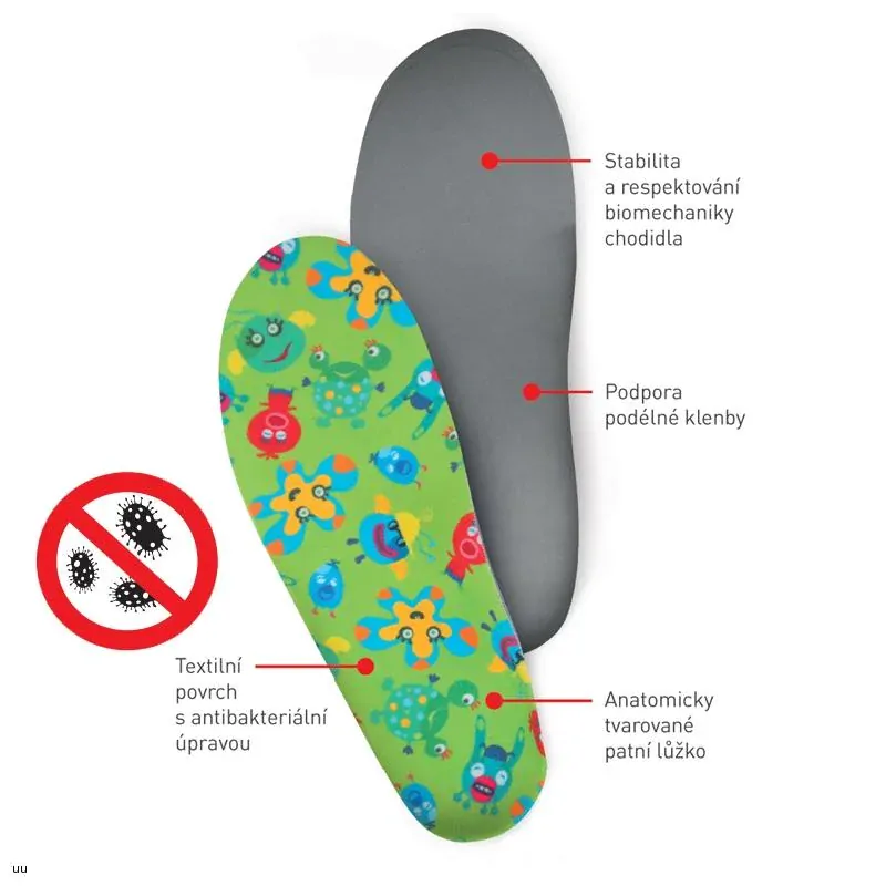 Vložky s pätovým lôžkom detské